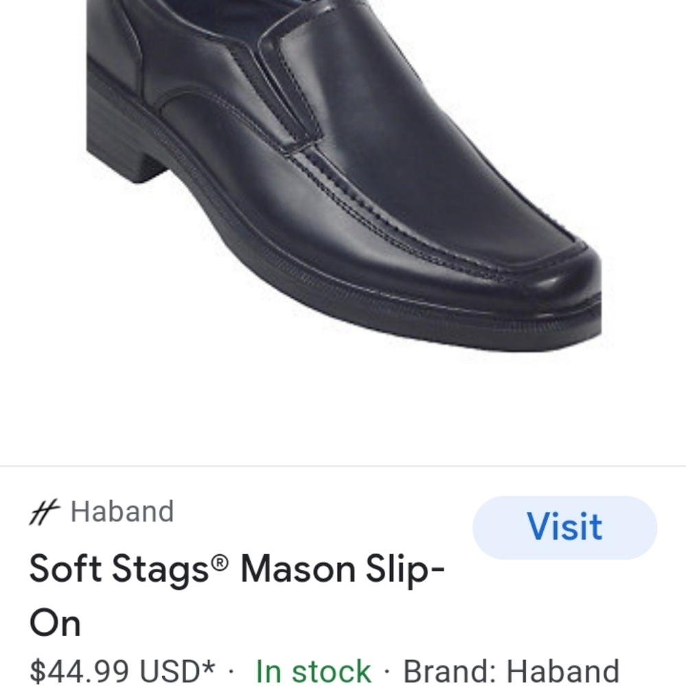 Soft Stags slip on 8.5w men's dress shoes